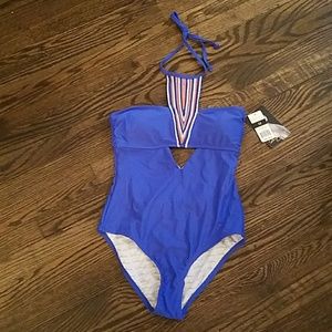 NWT: Marilyn Monroe Halter Style One-Piece Swimsuit, VIBRANT Blue💙, Size M